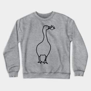 White Goose Steals Crown Outline Crewneck Sweatshirt